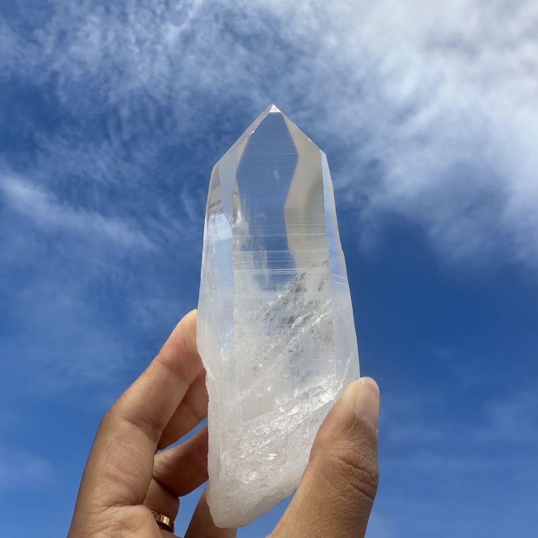 【水晶　ロック クリスタル】　バーコード入り　ビッグポイント　②