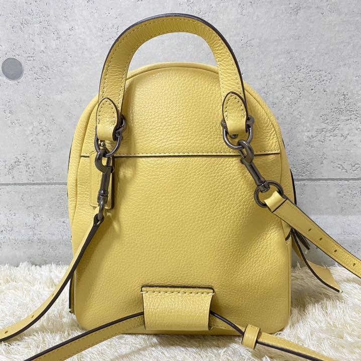 格安人気SALE 未使用✨コーチ リュックサック 3way アンディ イエロー 黄 ペプルドレザー rNujc-m15166109106 安いお買い得