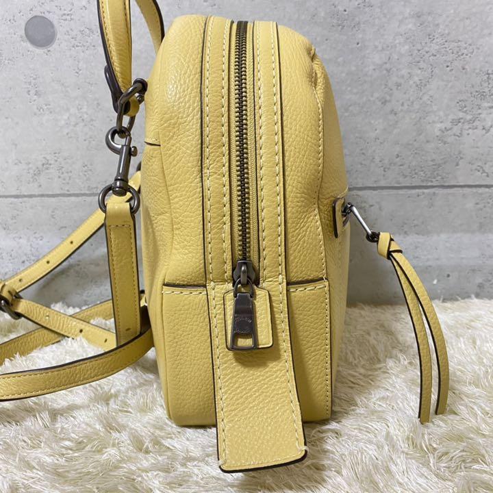 格安人気SALE 未使用✨コーチ リュックサック 3way アンディ イエロー 黄 ペプルドレザー rNujc-m15166109106 安いお買い得