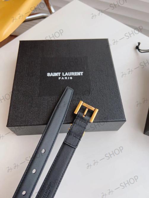 SAINT LAURENT PARIS イブサンローラン ベルト　ゴールド