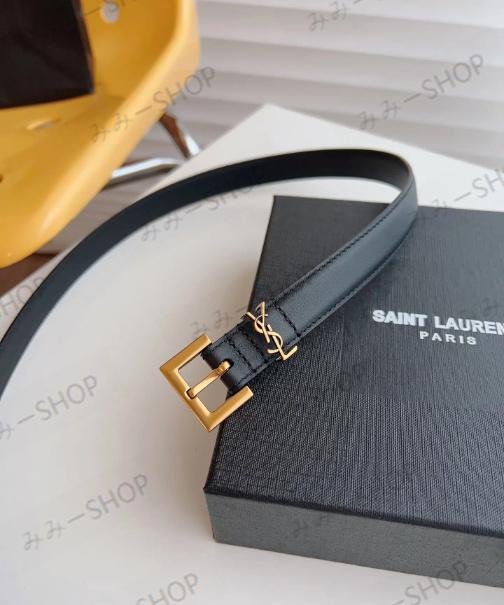 SAINT LAURENT PARIS イブサンローラン ベルト　ゴールド