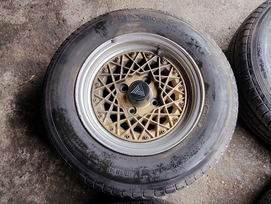 【あのにん】①ALMEX当時物 14インチ+175SR14 一本