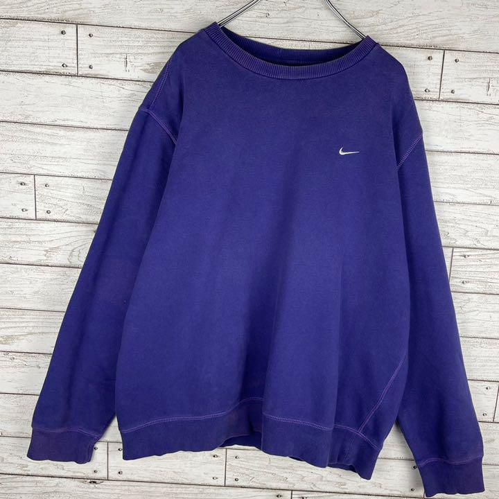 れあり NIKE ゆるだぼ 胸ロゴ 刺繍 古着 DShbA-m15172710762 ナイキ スウェット パープル 紫 でしたら