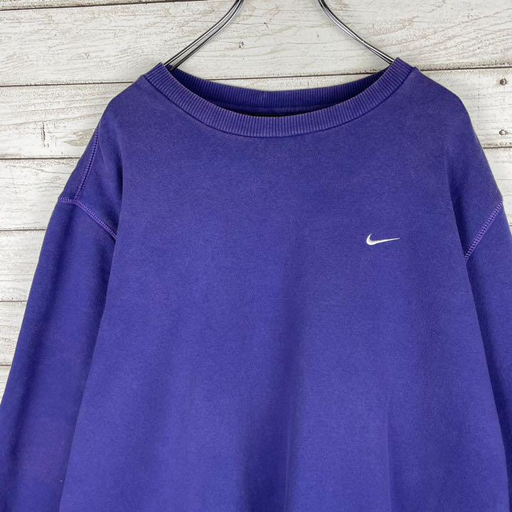 れあり NIKE ゆるだぼ 胸ロゴ 刺繍 古着 DShbA-m15172710762 ナイキ スウェット パープル 紫 でしたら