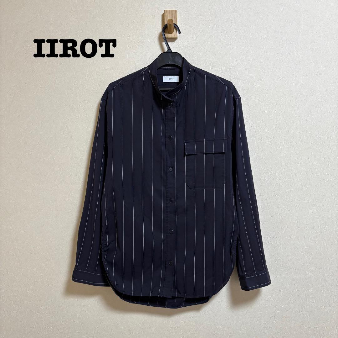 IIROT イロット スタンドネック ストライプ シャツ