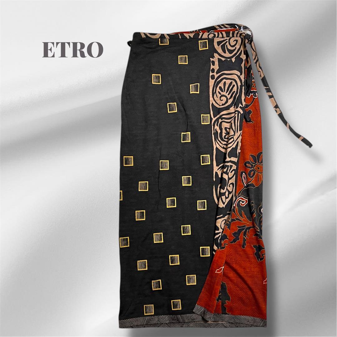 ETRO 幾何学模様 タイトスカートL Etro