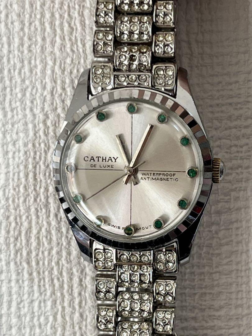 CATHAY DELUXE　機械式手巻き　アンティーク　メンズ　稼働良好　美品