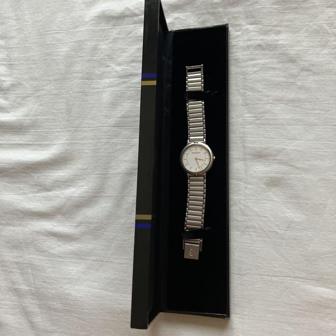 Yves Saint Laurent アナログ時計 シルバー昭和レトロ