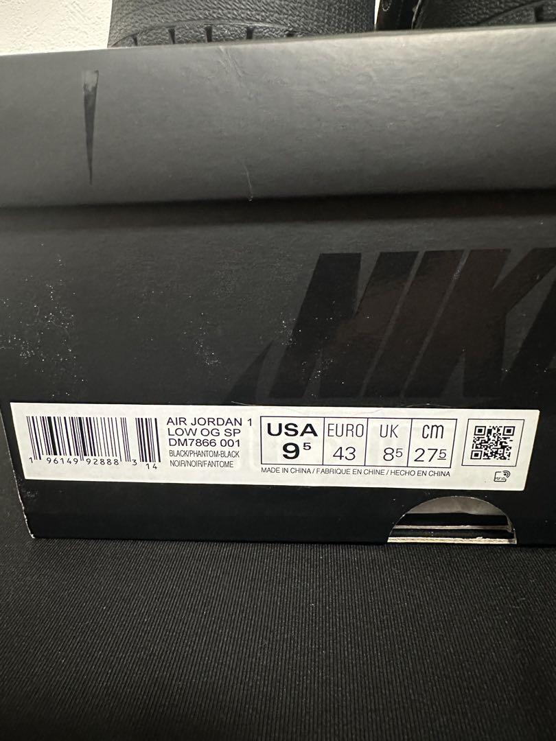靴 AIRJORDAN1 Travis Scott Black Phantom