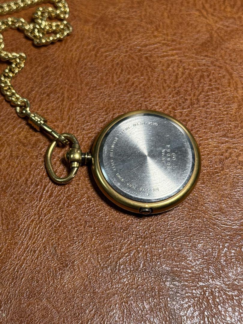 A2 希少 稼動品 SEIKO ALBA サンムーンフェイズ　懐中時計