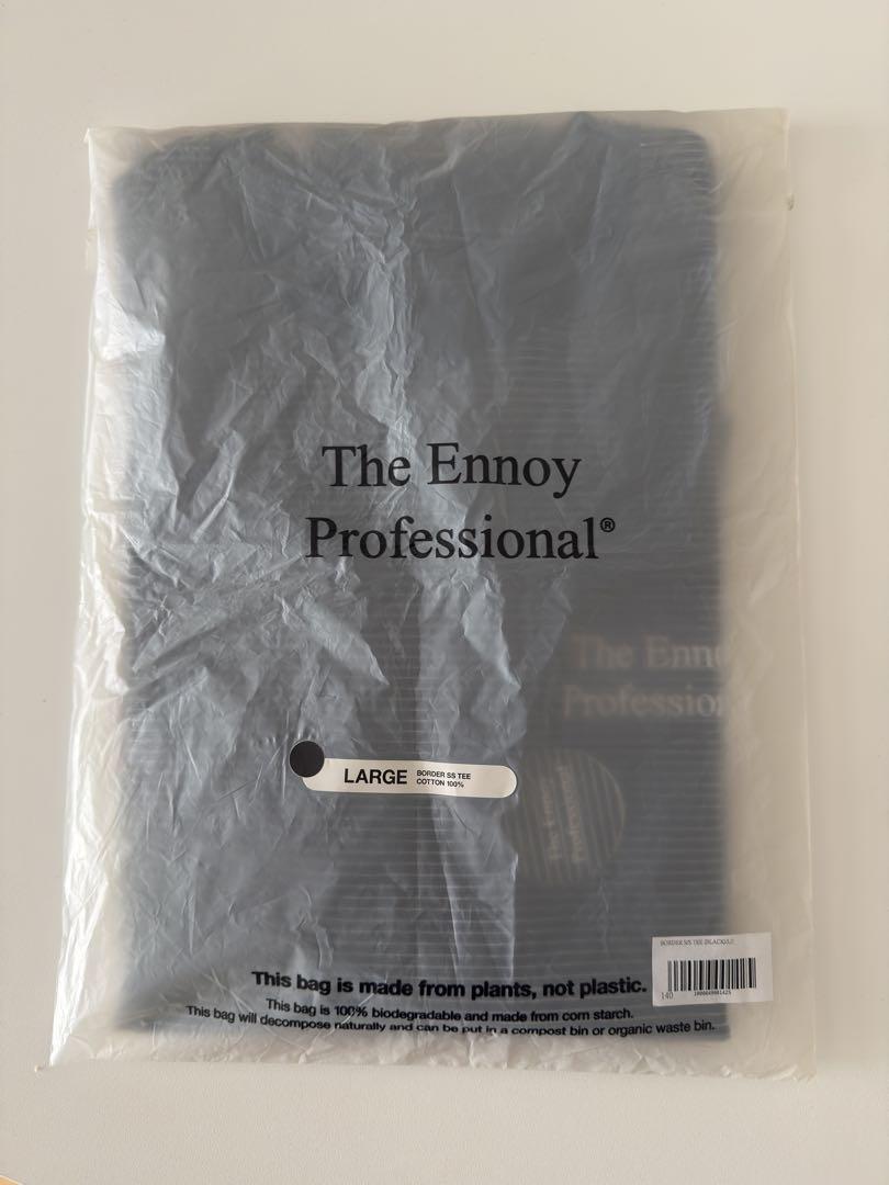 23SS ENNOY ボーダー Tシャツ Mサイズ ステッカー付き