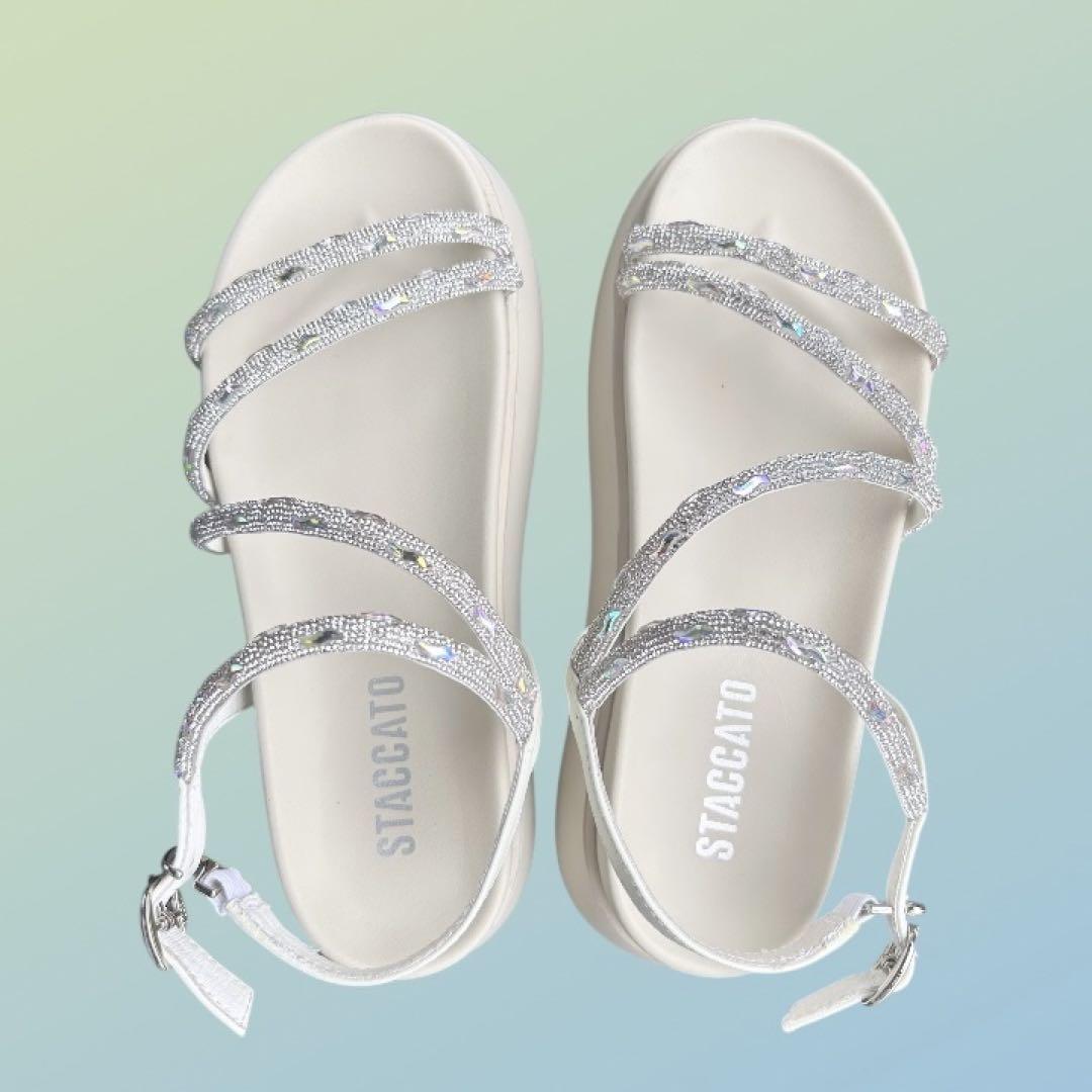 スタッカート　サンダル　美品 極美品 STACCAtO☆スタッカート オーロラストラップサンダル
