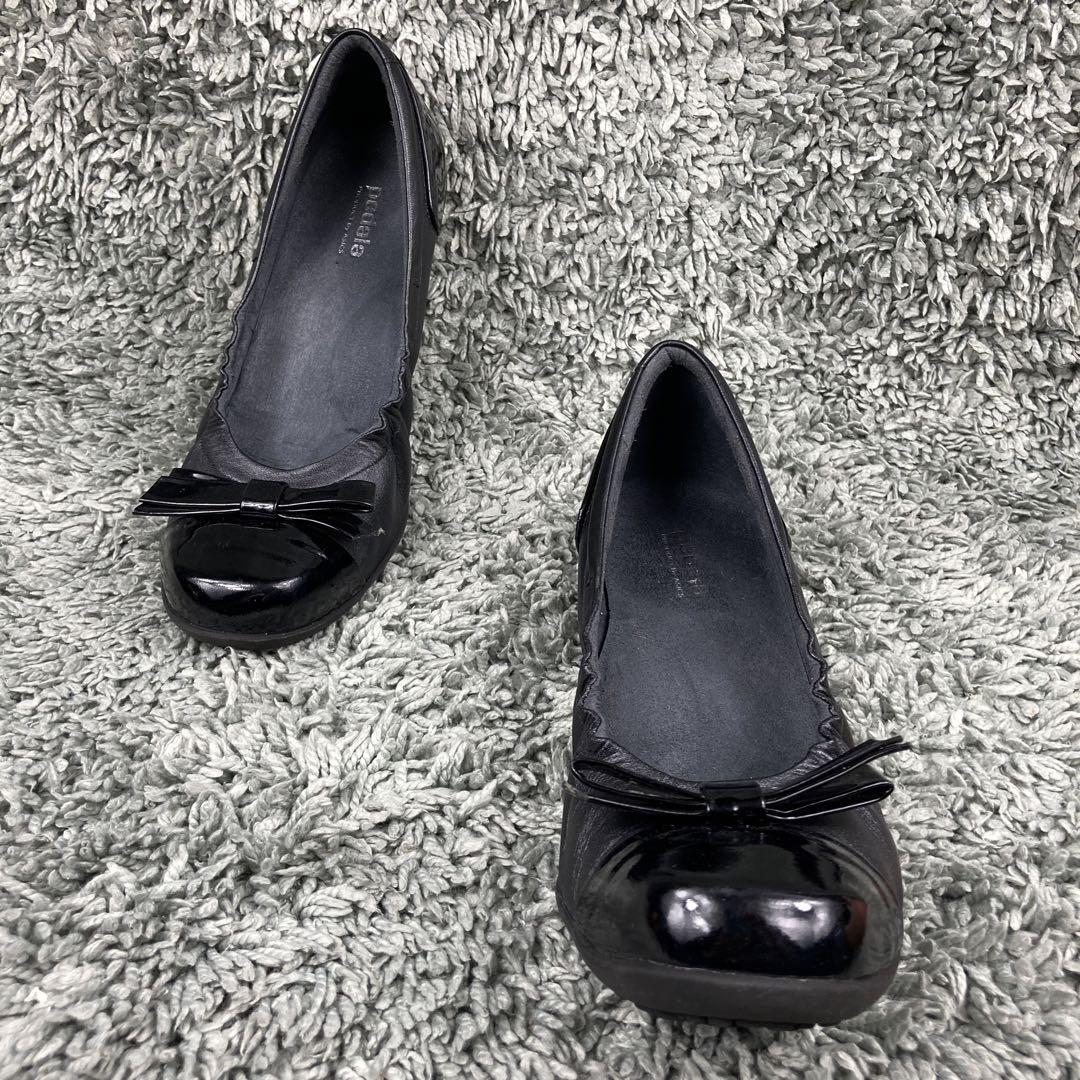 極美品 アシックス Walking ペダラ エナメル　リボン シャーリング
