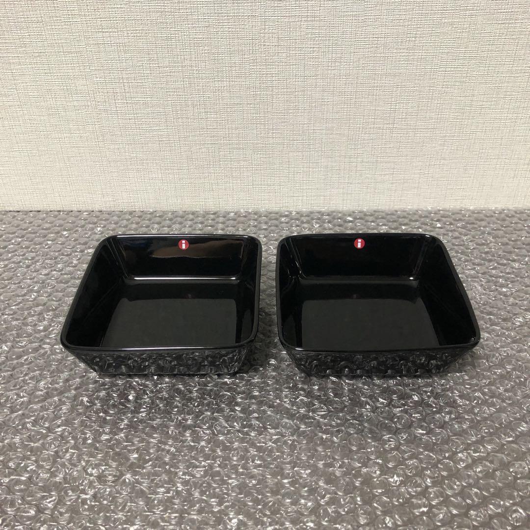 イッタラ ティーマ スクエアプレート 12×12cm ブラック　黒　2枚セット