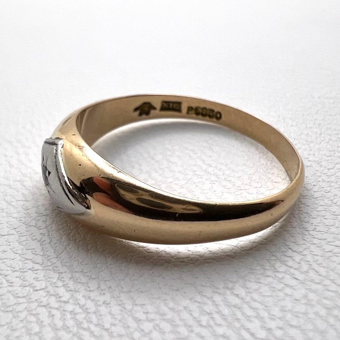 K18 プラチナpt850 リング　ダイヤ　13号　3.43 g
