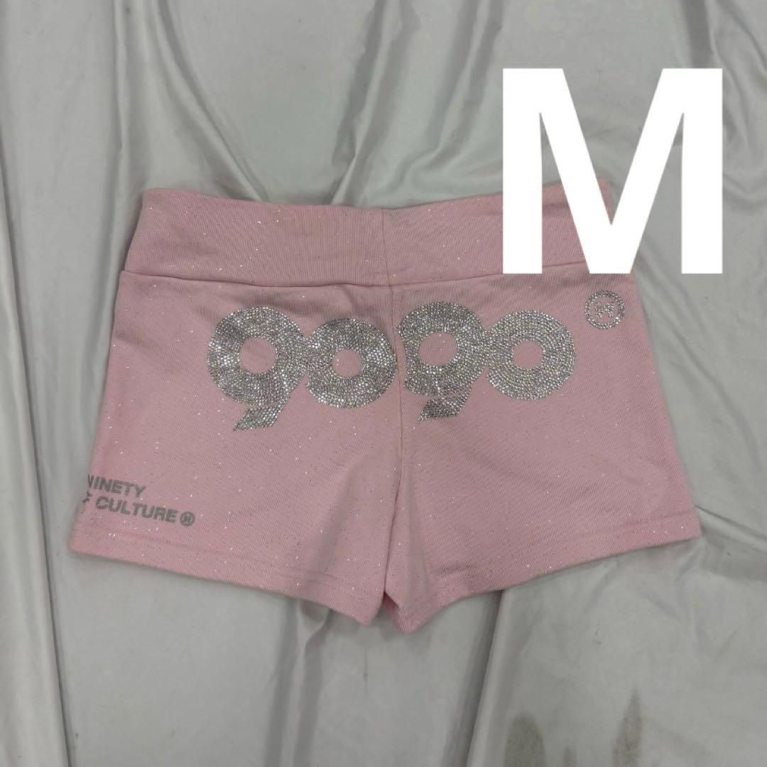 90 Logo Glitter Micro Shorts ピンク Mサイズ