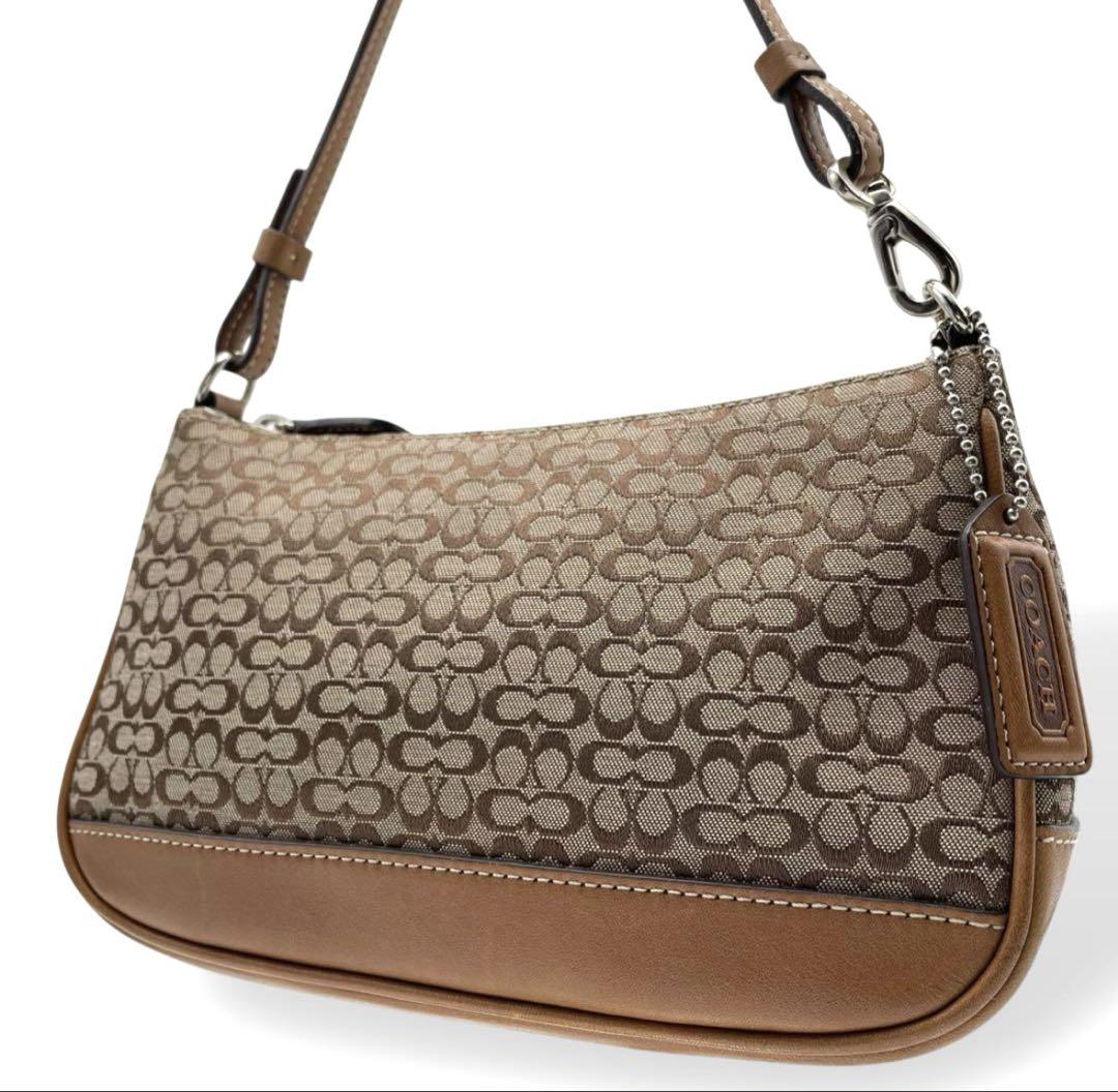 COACH コーチ シグネチャー アクセサリーポーチ ハンドバッグ