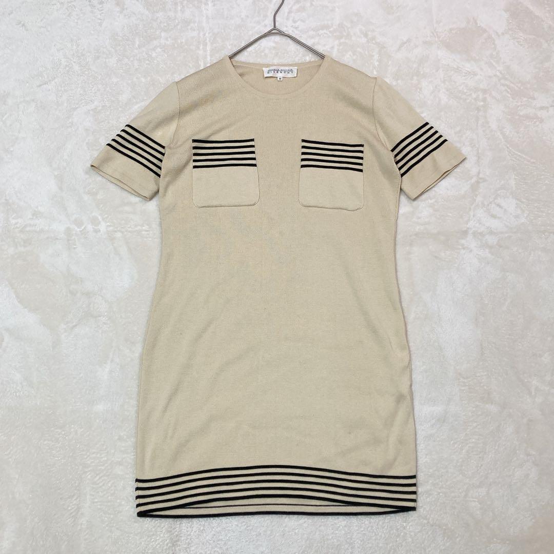 GIVENCHY ジバンシー ワンピース ヴィンテージ ストライプ アイボリーM