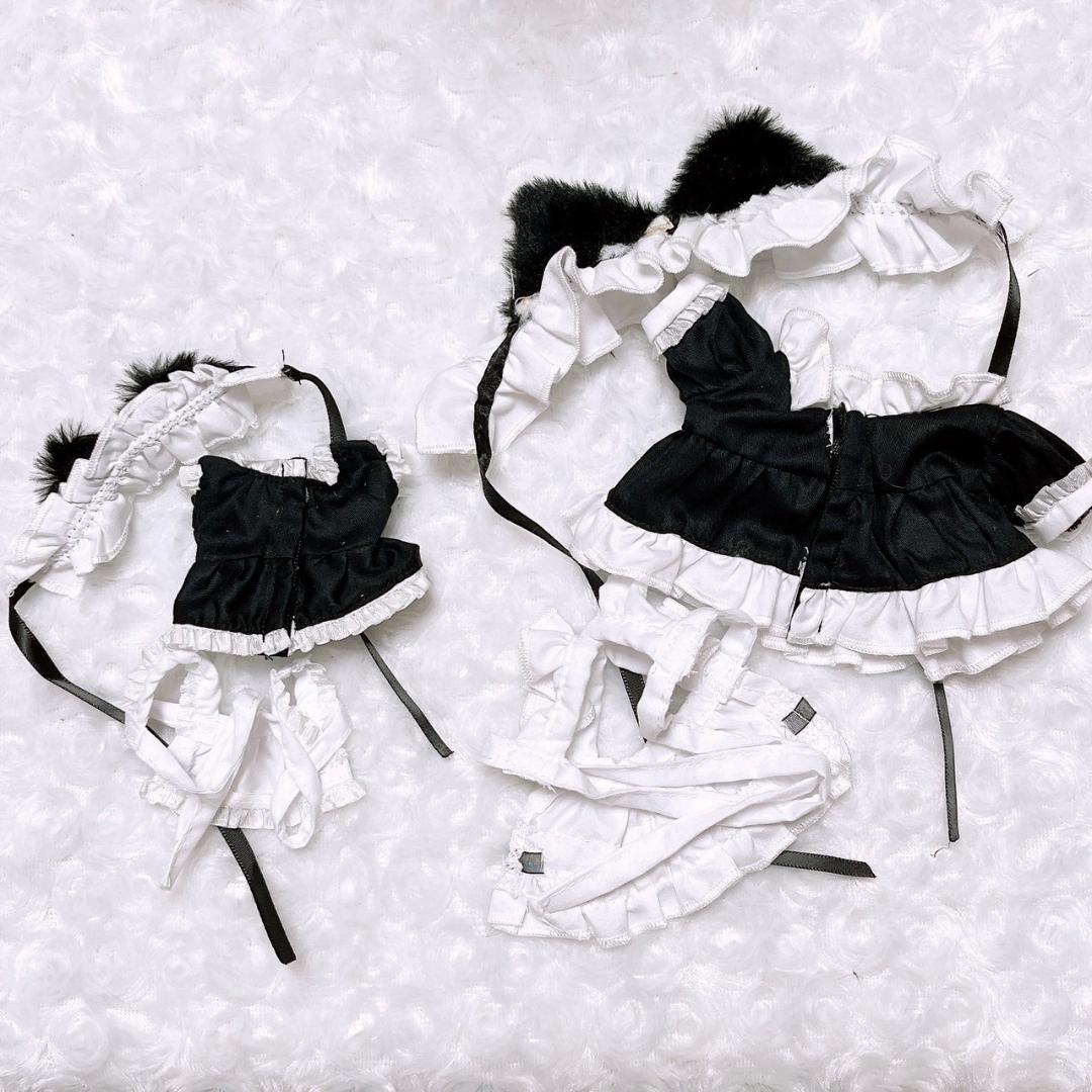 10cm メイド ロリータ 猫耳 着ぐるみ ぬい服 ぬいぐるみ 全身z2