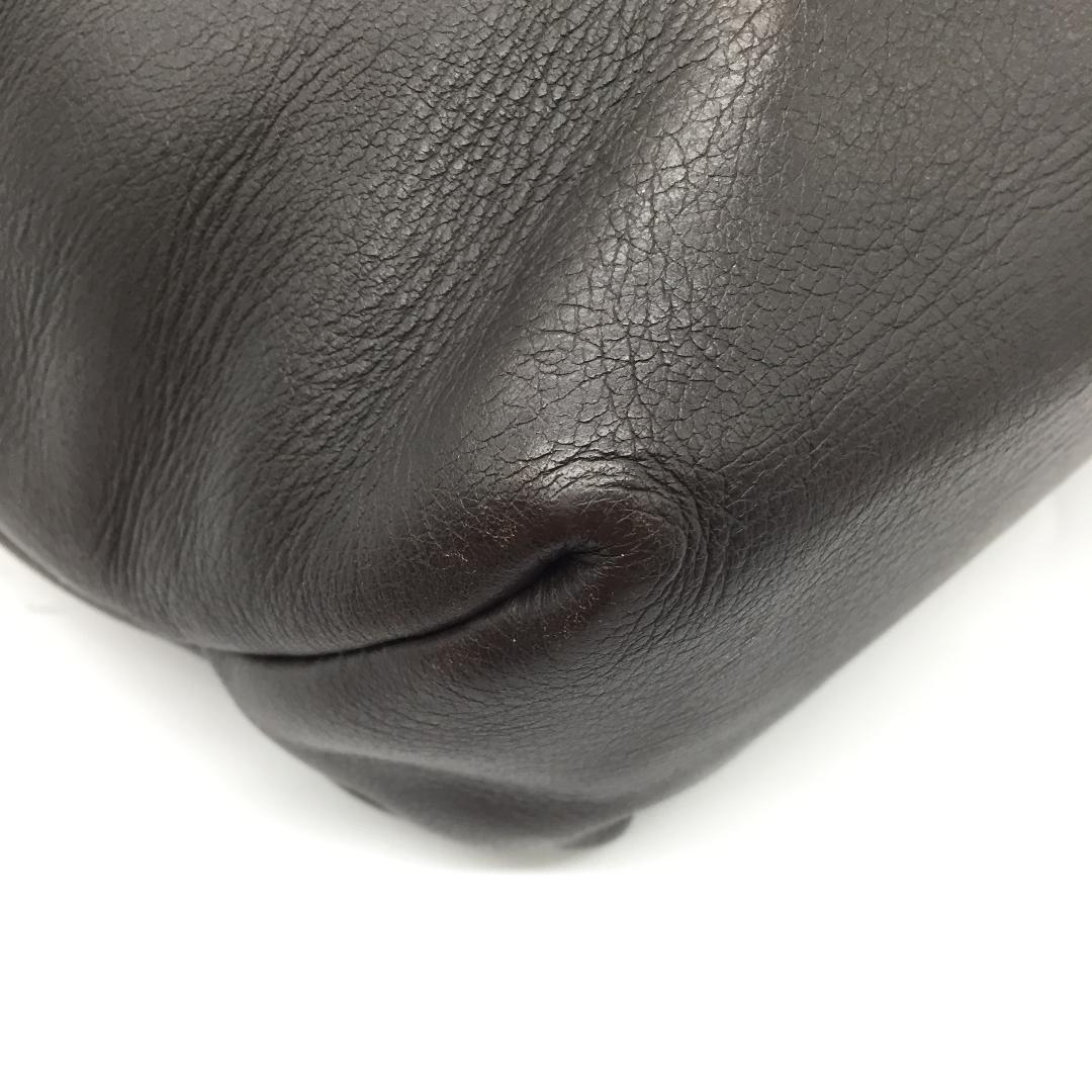 HIROFU ヒロフ トートバッグ ロゴタグ 茶色 ブラウン A4収納◎ レザー HIROFU ヒロフ トートバッグ ロゴタグ 茶色 ブラウン A4収納◎ レザー