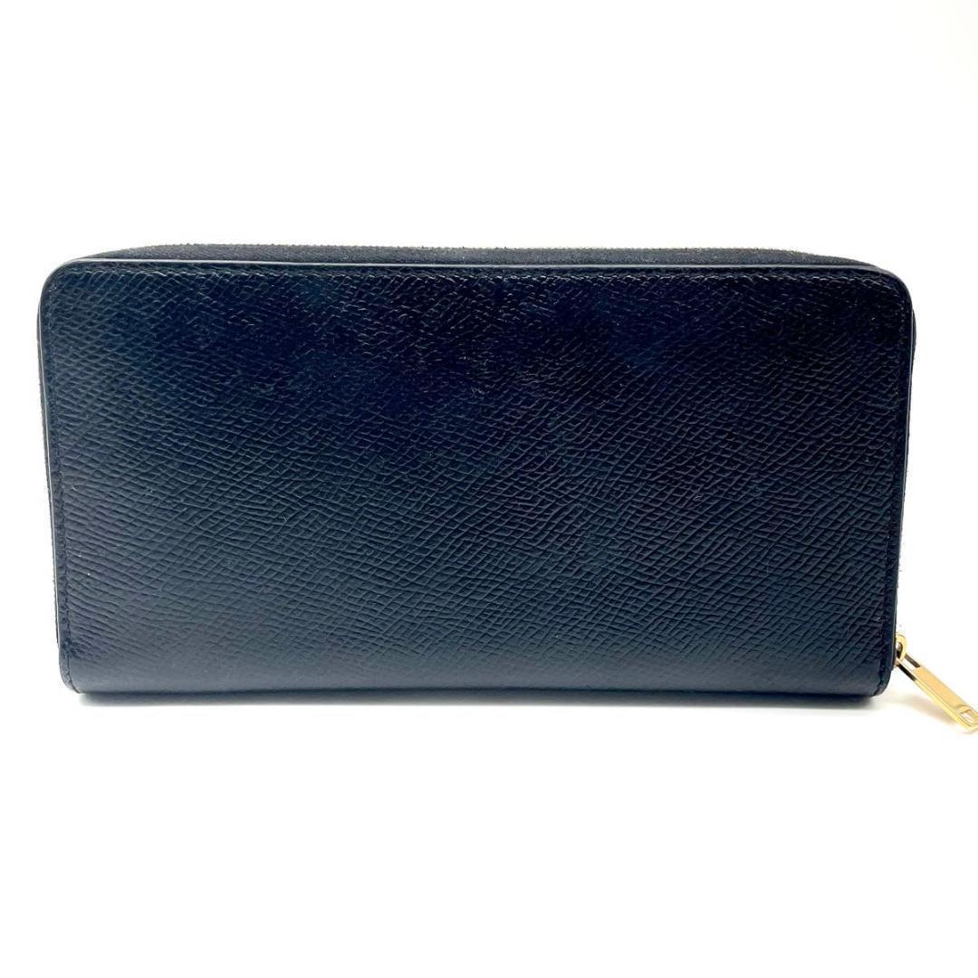 CELINE セリーヌ　グレインドカーフスキン レザー ジッピー　長財布