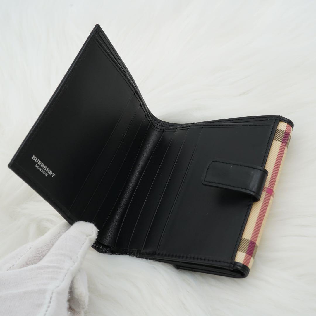 新品同様　ほぼ未使用品　BURBERRY LONDON 折り財布　ノバチェック