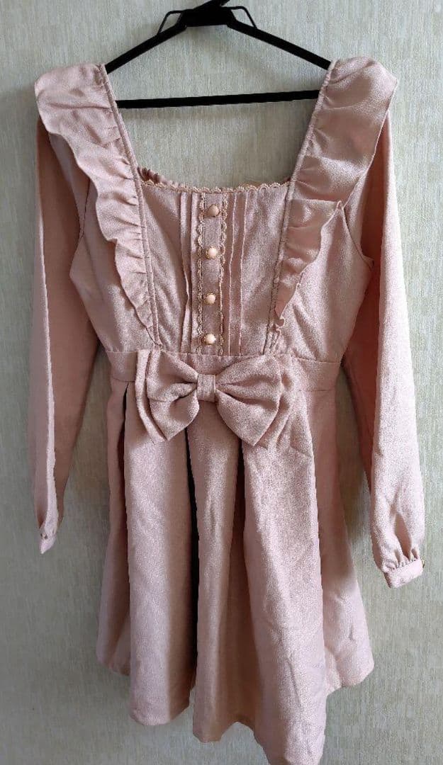 LIZLISA　リズリサ　ワンピース　リボン付きワンピース　ピンク系　フリル