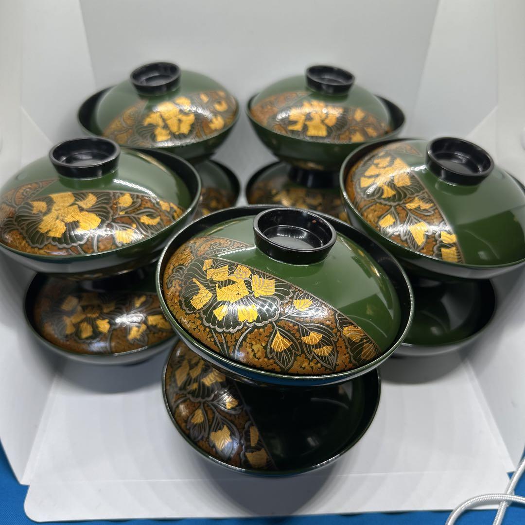 【HMZ681】輪島塗　吸物椀　十客　高橋　長期保管品 HMZ681】輪島塗 吸物椀 十客 高橋 長期保管品 - メルカリ