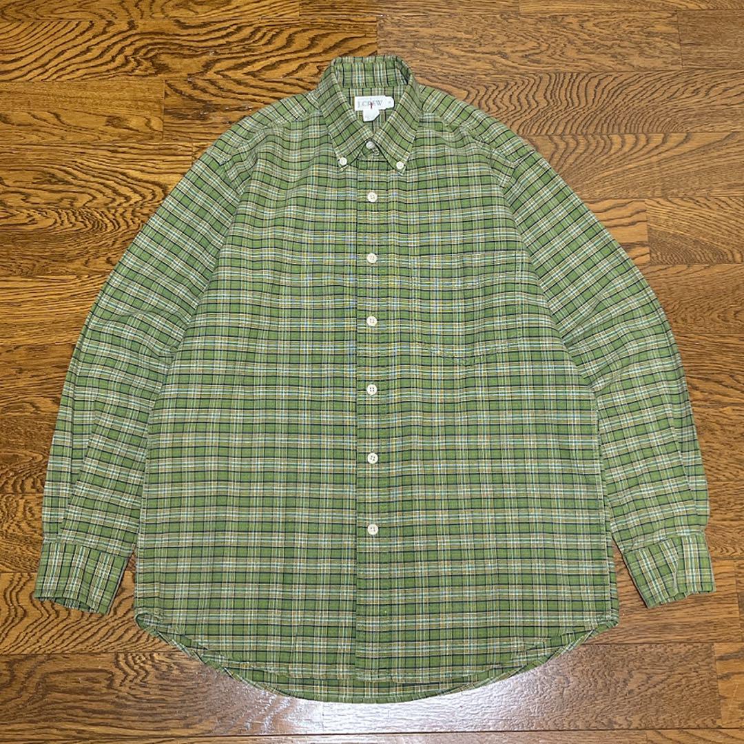 90s OLD J.CREW オールド ジェイクルー チェックシャツ グリーン