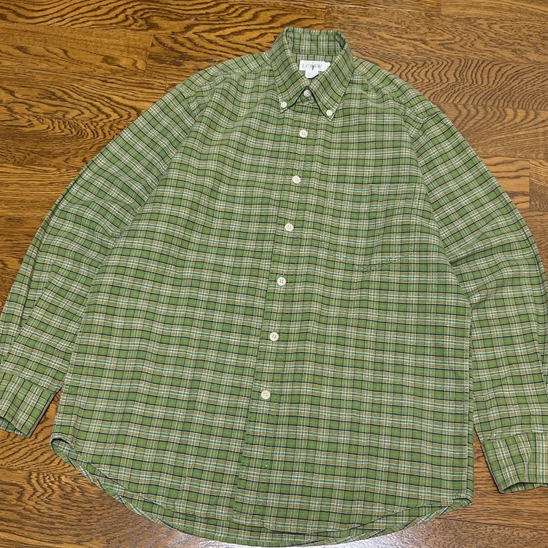 90s OLD J.CREW オールド ジェイクルー チェックシャツ グリーン