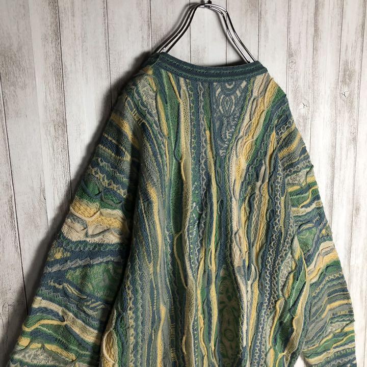 激レア 編込み 3Dニット 即完売モデル 希少 mn1BF-m15214226150 coogi クージー 立体 得価高評価
