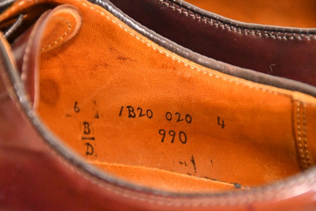 靴 ALDEN #990 cordovan 6B/D 24cm