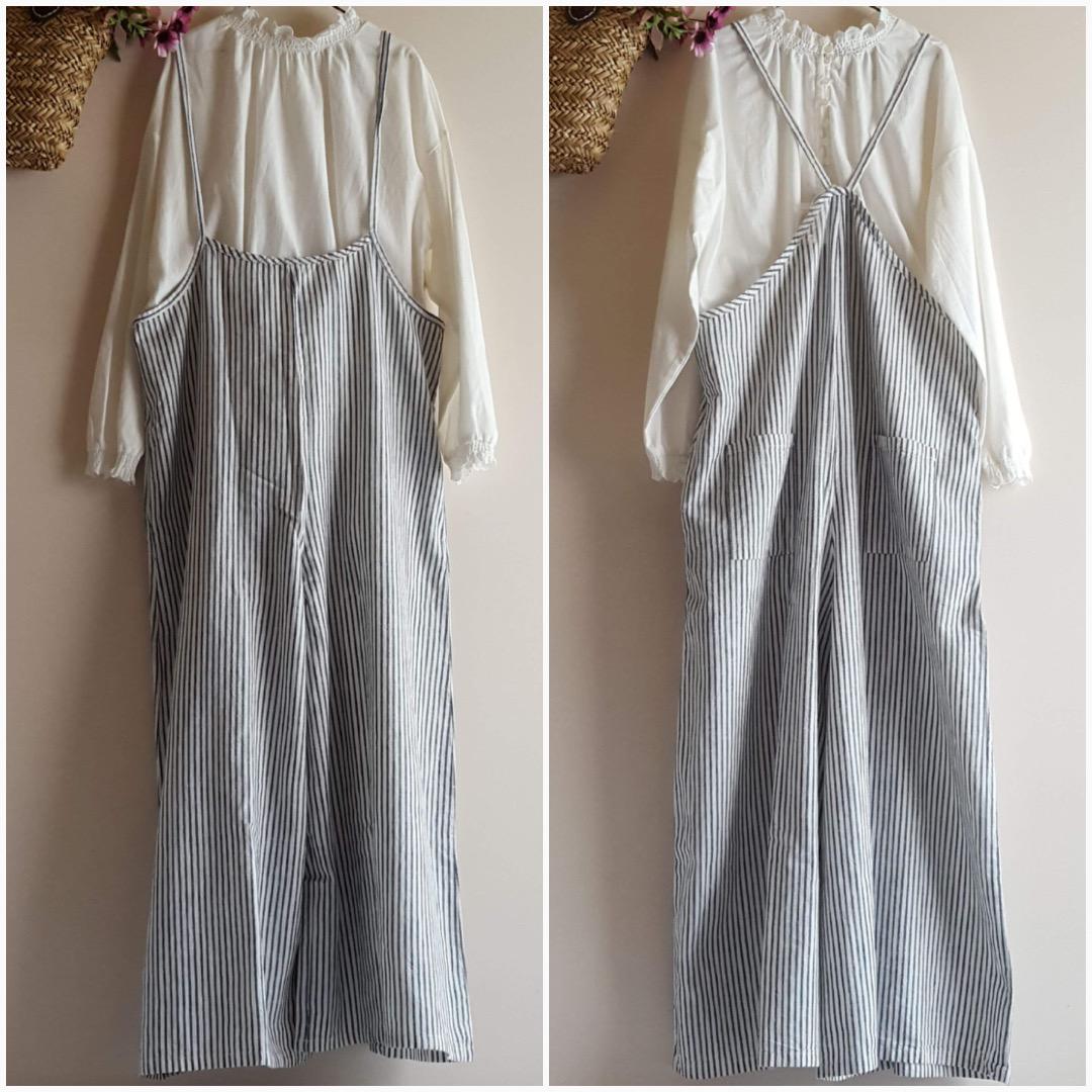 新品　SM2☆綿麻キャミタイプサロペット