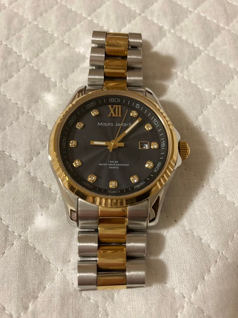 マウロジェラルディ Mauro Jerardi 腕時計 MJ038-2 レディース ソーラー ステンレス アナログ シルバー ブラック ペアウォッチMauro Jerardi マウロジェラルディ 腕時計 スクエア セラミック ペア腕時計 レディース メンズ 人気 ブランド カップル  2本セット おすすめ 夫婦