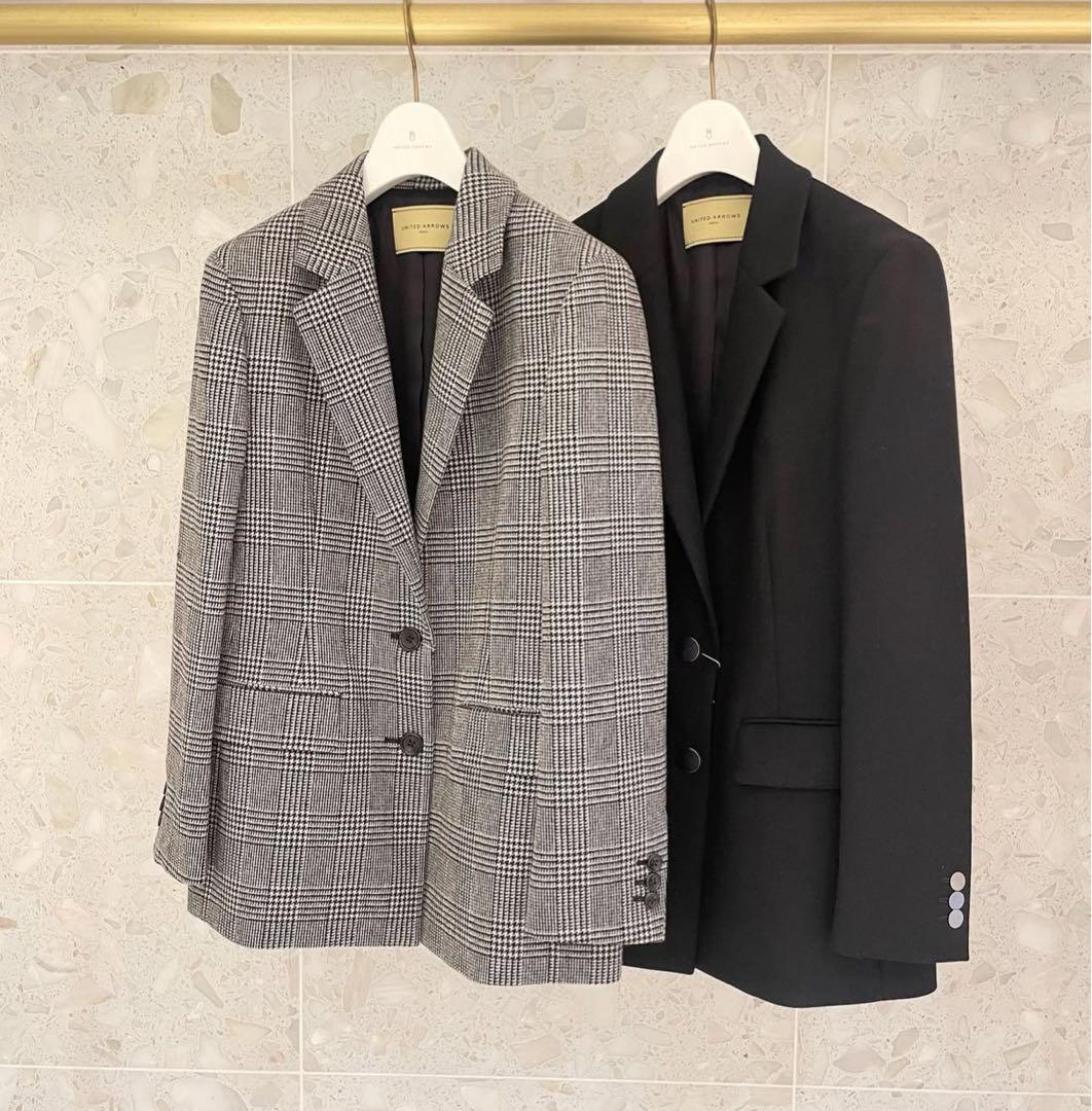 タグ付 ユナイテッドアローズ テーラードジャケット ウール 黒36S・UNITED ARROWS