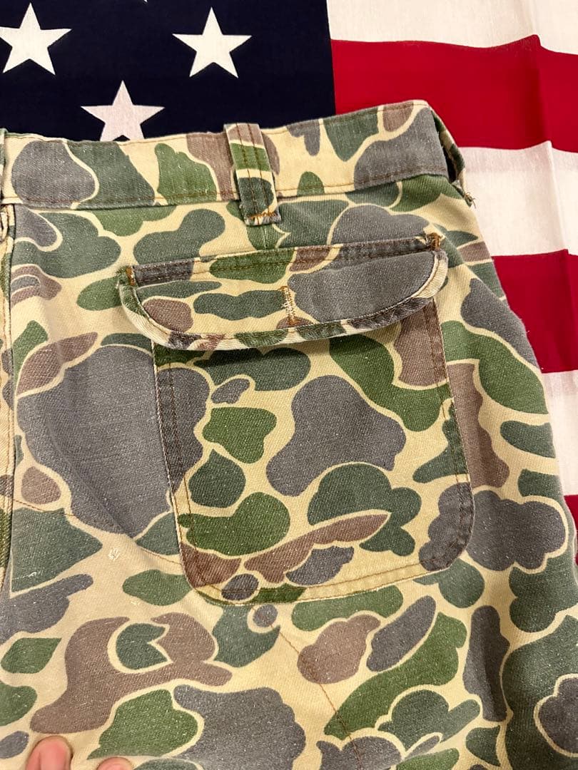 USA 70s キャンバスバック ダックハンターカモ USMC ヴィンテージ