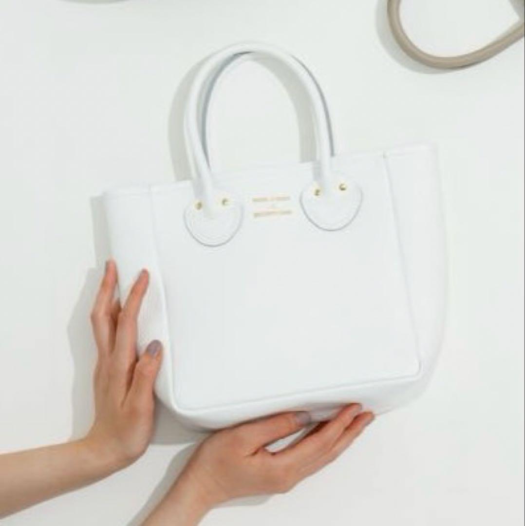 【美品】YOUNG&OLSEN 別注 スモール　レザー　トートバッグ　白