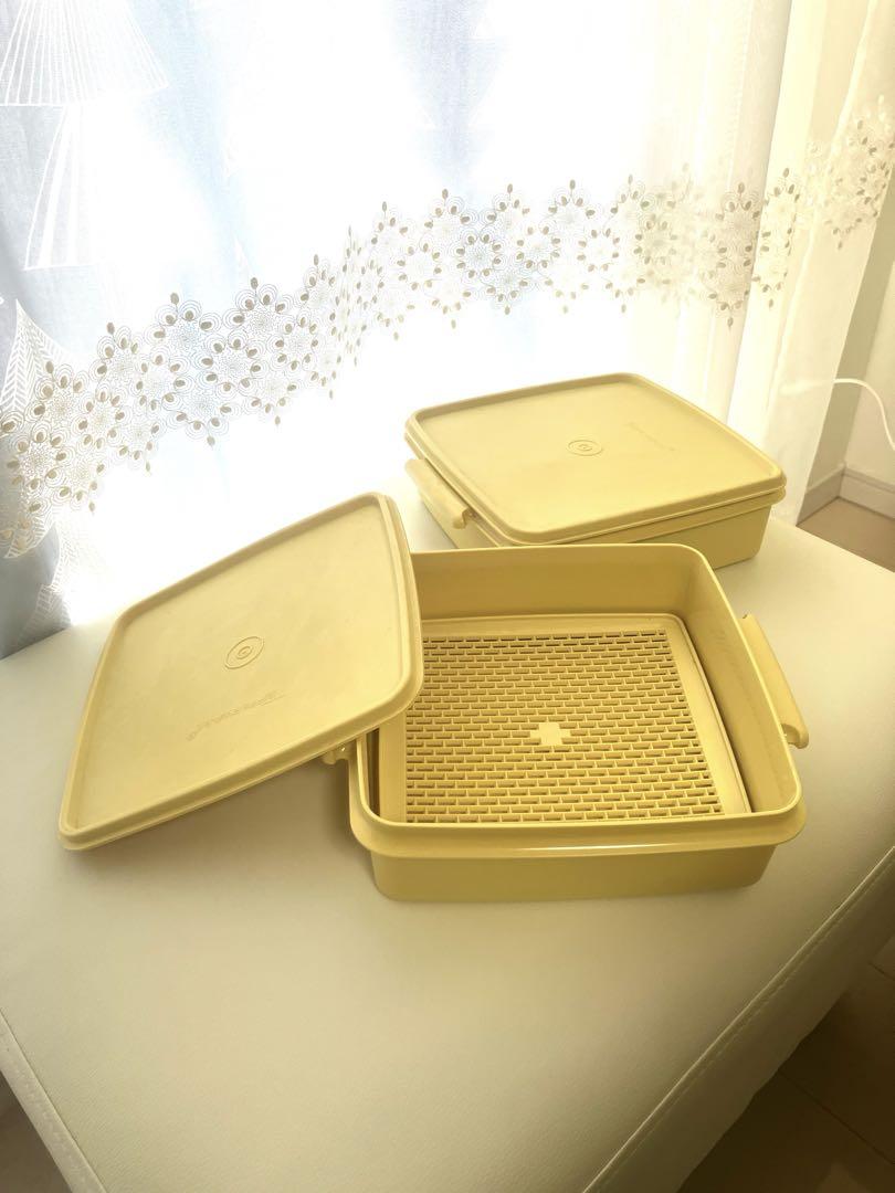 【未使用】Tupperware倉庫処分第二弾①超充実グリーン色々[おまけ色々付] 美品】Tupperware倉庫最終処分[おまけ付] 二段重ねボックス