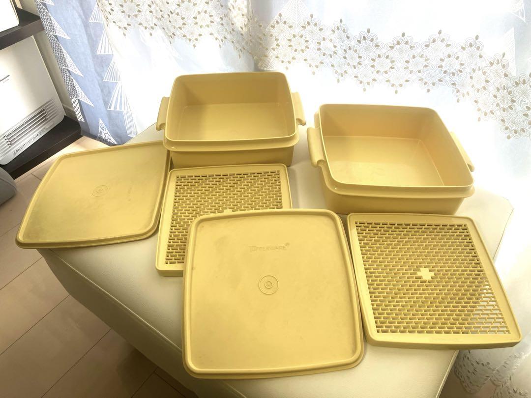 美品】Tupperware倉庫最終処分[おまけ付] 二段重ねボックス