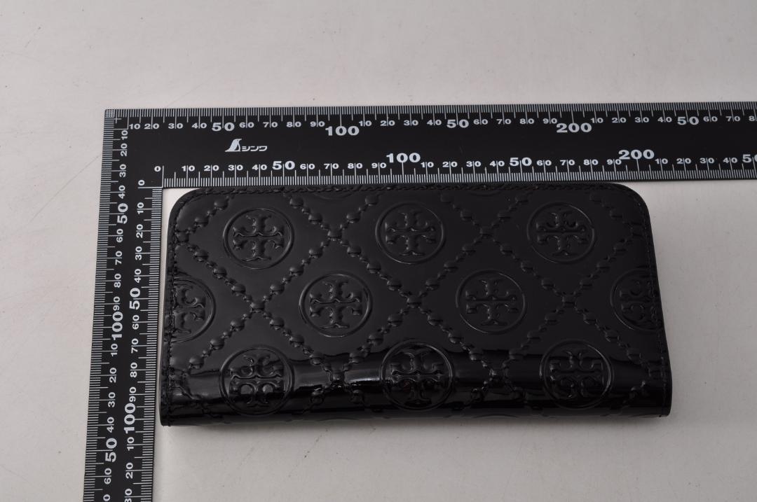 未使用 Tory Burch トリーバーチ 長財布 レザー ブラック ブラウン