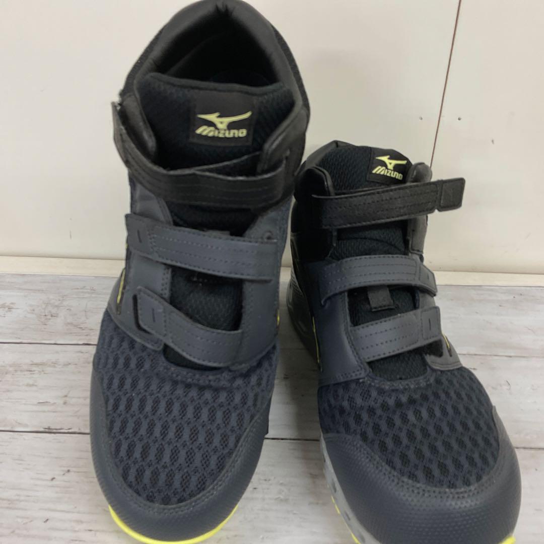 MIZUNO 安全靴　ブラックxライムイエロー　28㎝　B2685