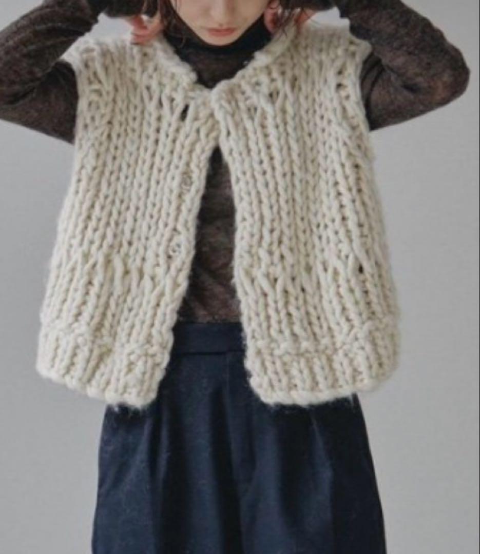 トップス Chunky Hand Knitvest todayful
