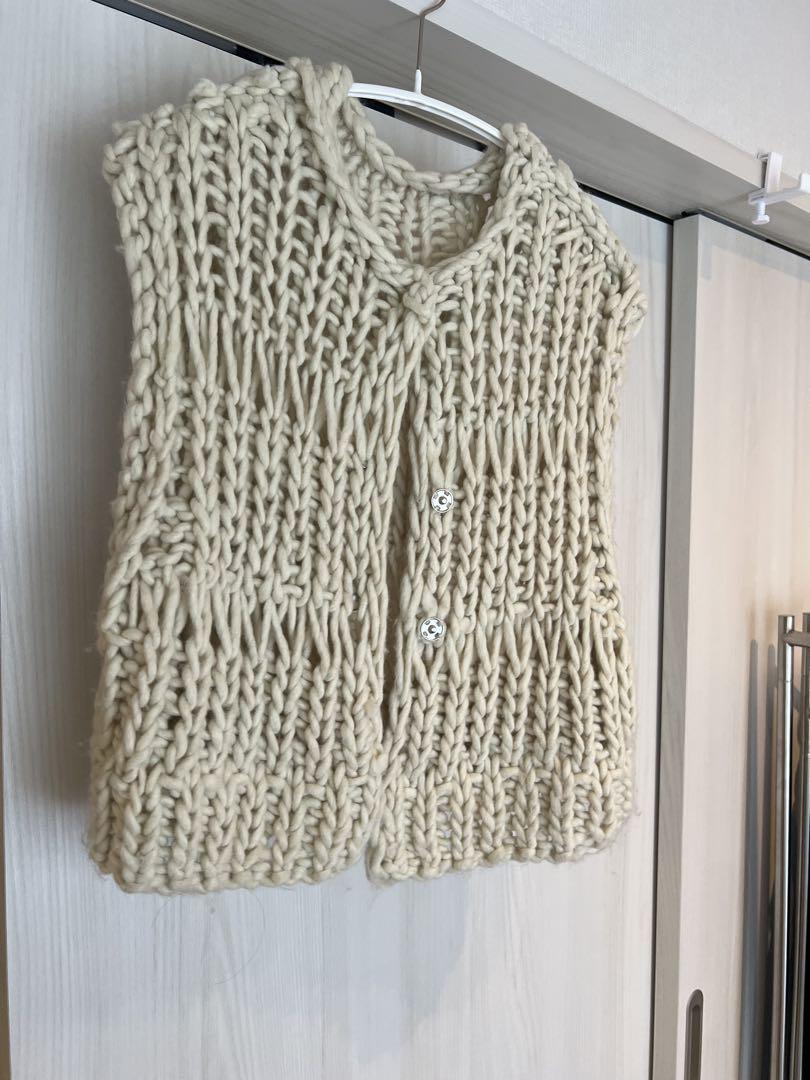 トップス Chunky Hand Knitvest todayful