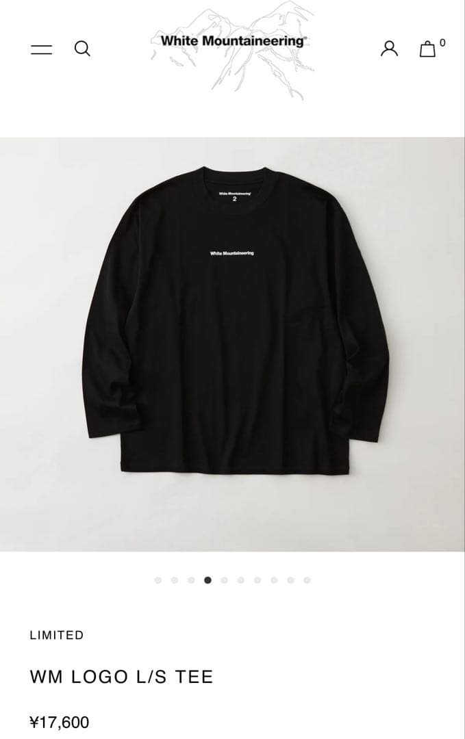 White Mountaineering LOGO L S ロンT 長袖L・WHITE MOUNTAINEERING