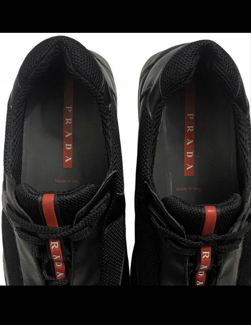 PRADA SPORT プラダ アーカイブ レザー スニーカー シューズ 靴 黒