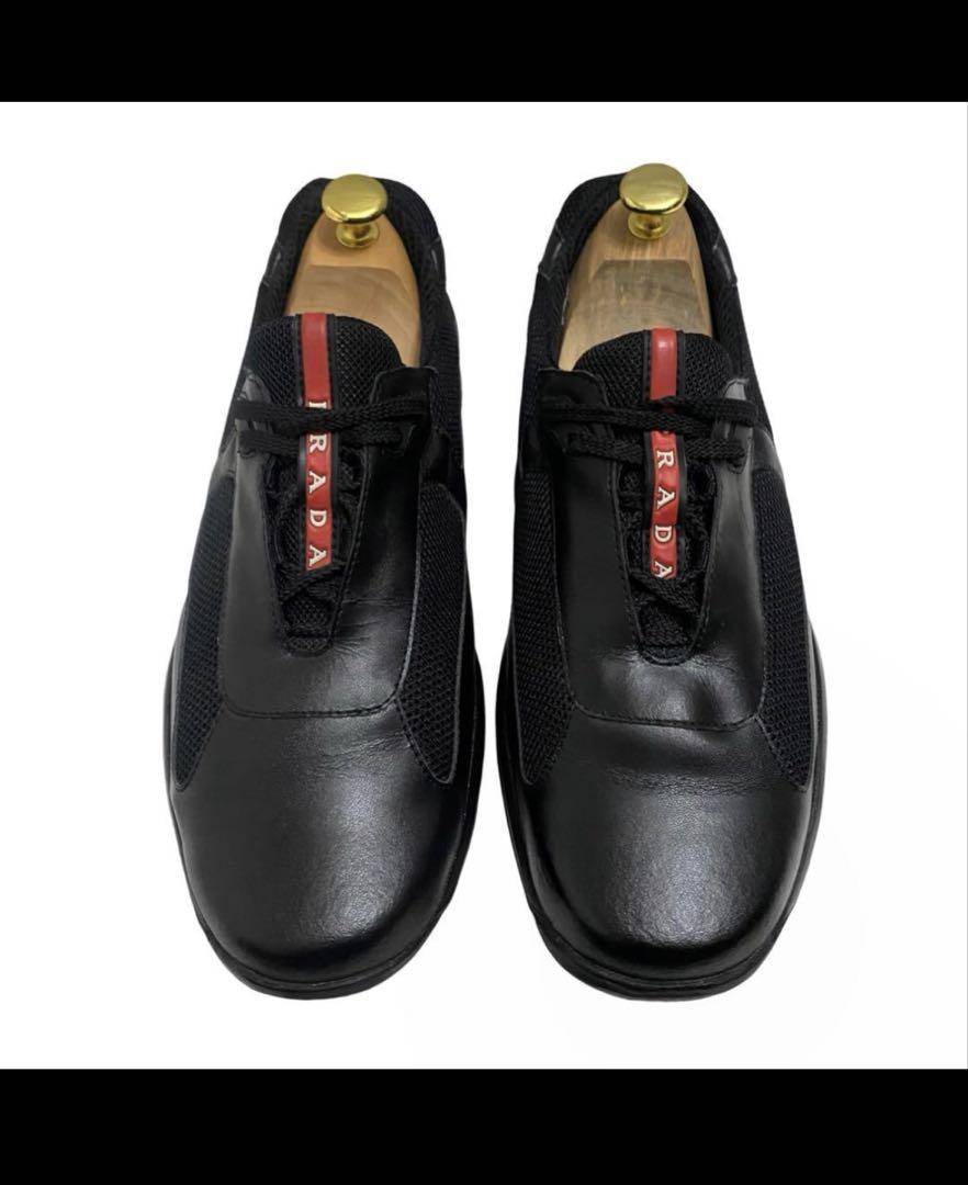 PRADA SPORT プラダ アーカイブ レザー スニーカー シューズ 靴 黒