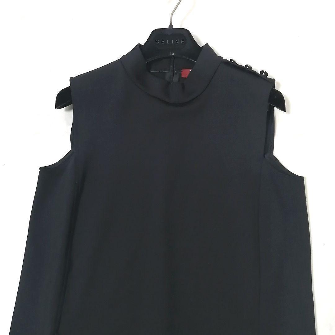 極美品✨ マックスマーラ　ワンピース　近年モデル　シルバーボタン　М　紺　上品