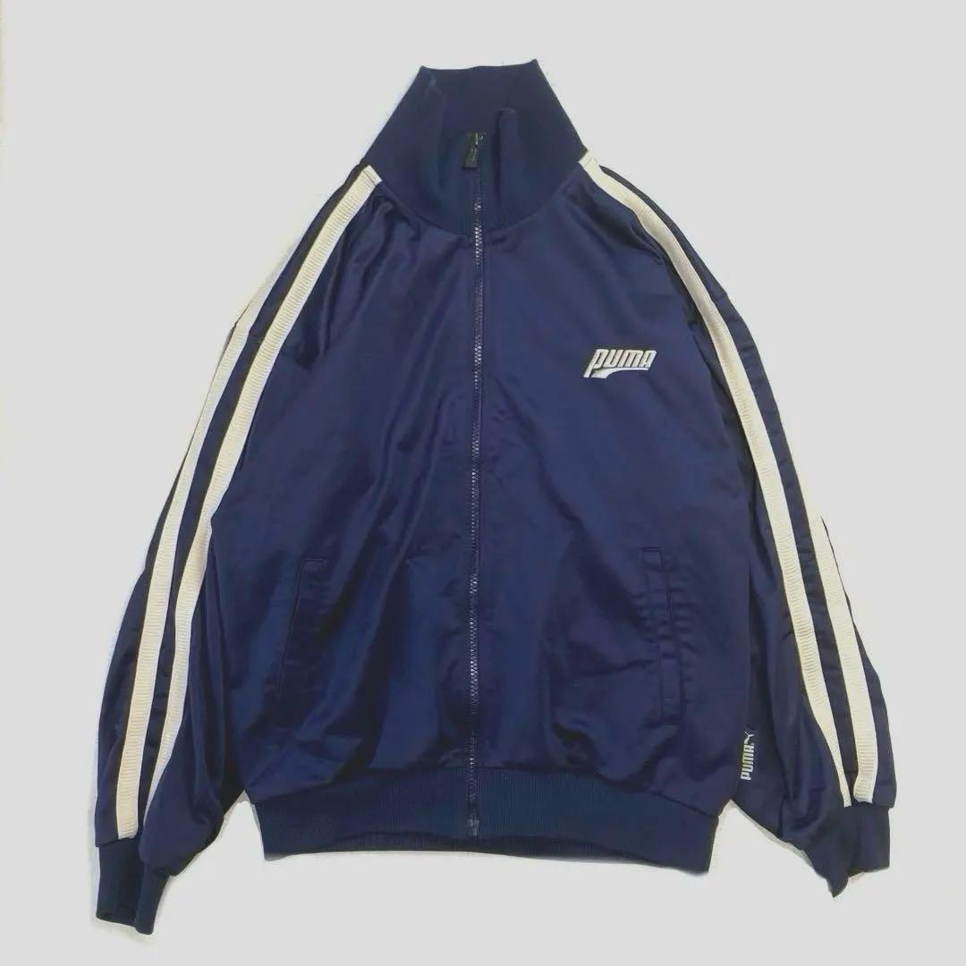 希少　90s プーマ PUMA トラックジャケット ジャージ 刺繍ロゴ　Lサイズ