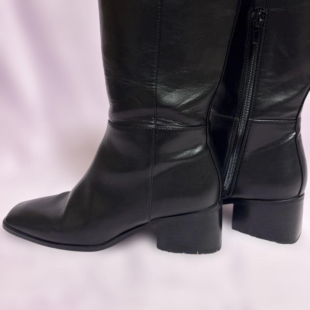 美品 FRAY I.D フレイアイディー スクエアロングブーツ 37 黒 - メルカリ