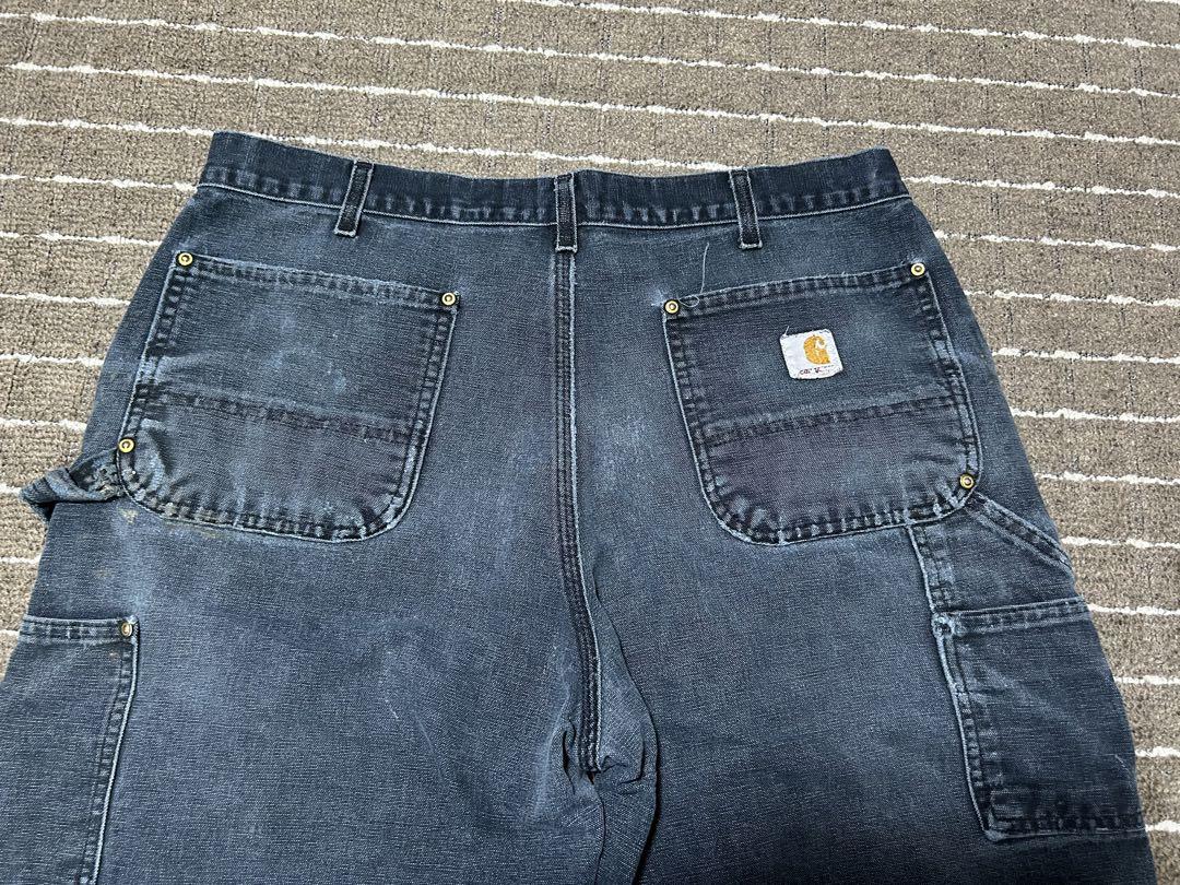 極上フェード carhartt ダブルニーペインターパンツ アメリカ製 ボロ